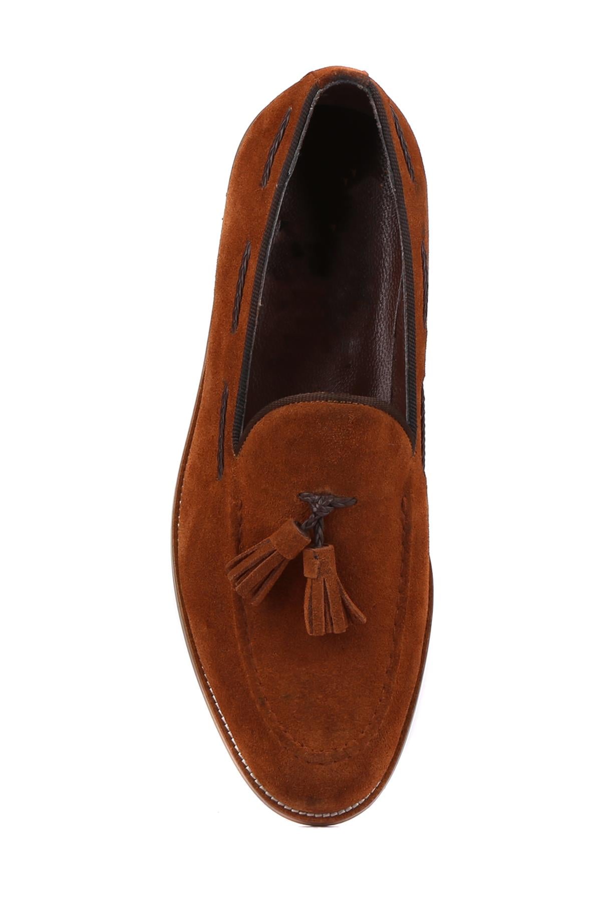 Shoetyle - Taba Süet Deri Erkek Klasik Ayakkabı 250-2350