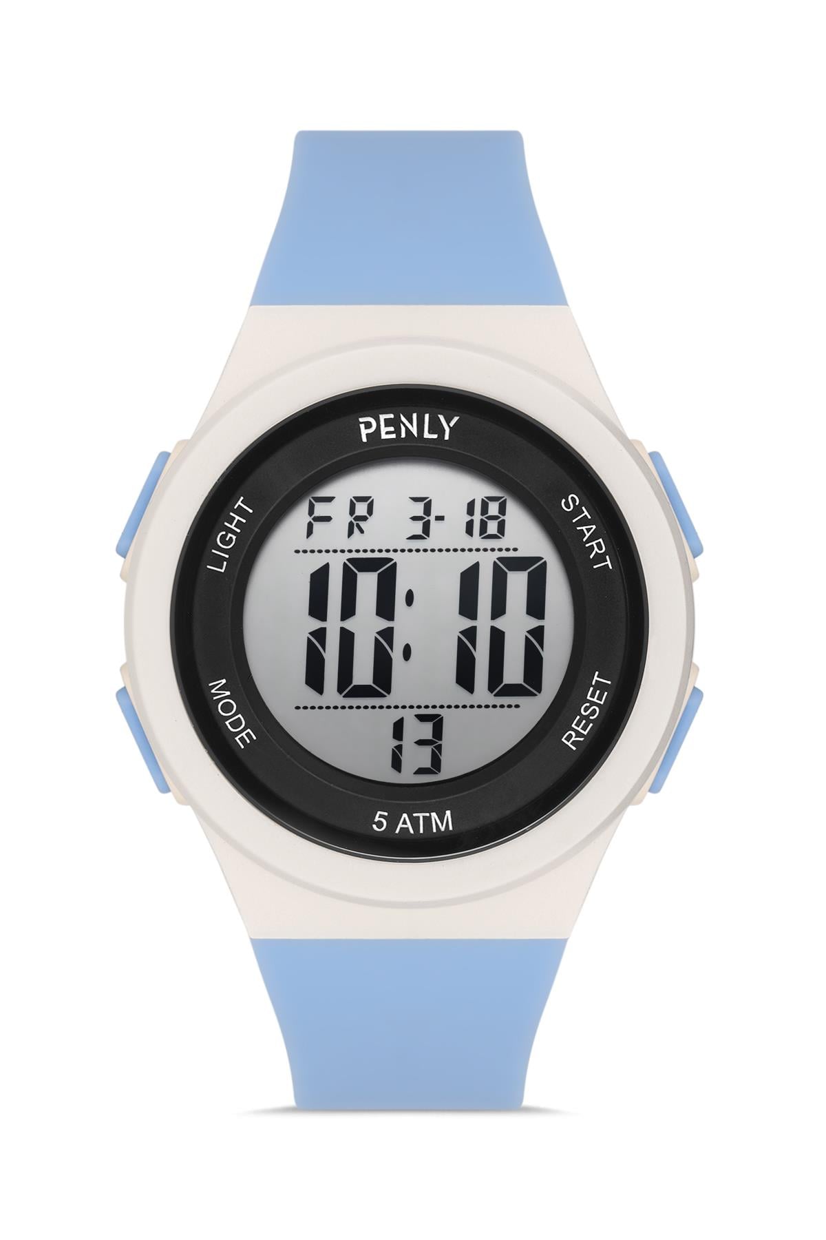Penly Su Geçirmez Dijital Çocuk Kol Saati 348 Model Mavi +4 Renk Kronometre-Alarmlı 5ATM 