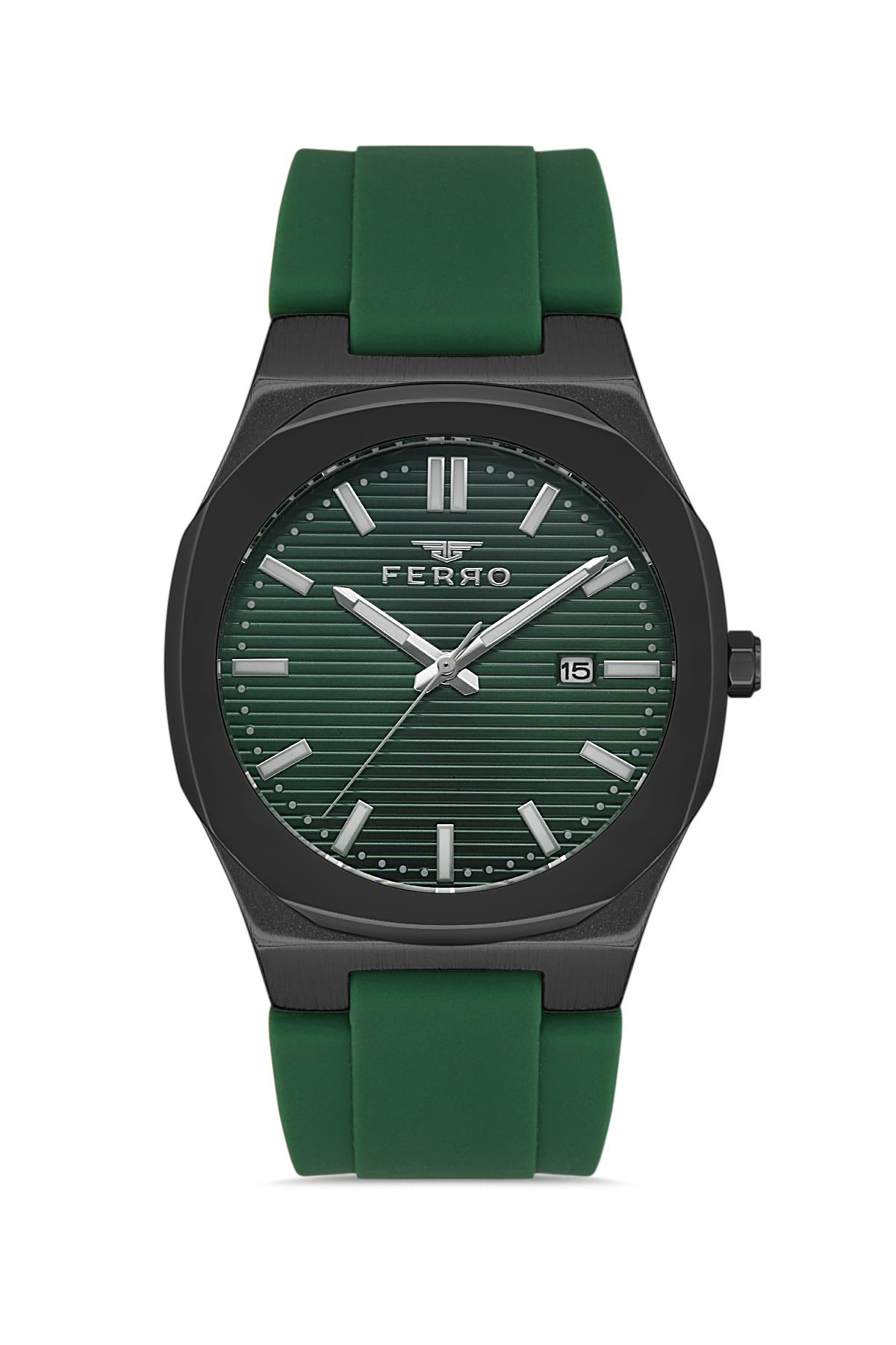 Ferro F11340 Erkek Kol Saati + Yeşil Renk Kampanyalı