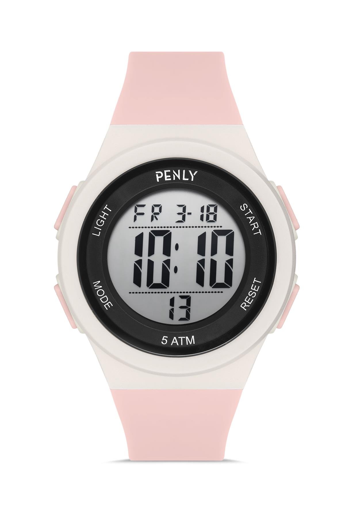 Penly Su Geçirmez Dijital Çocuk Kol Saati 348 Model Pembe +4 Renk Kronometre-Alarmlı 5ATM 
