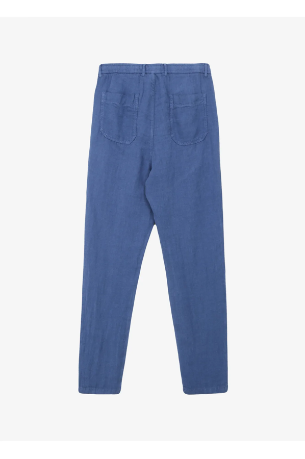 Arkası Torba Cepli %100 Keten Regular Erkek Pantolon