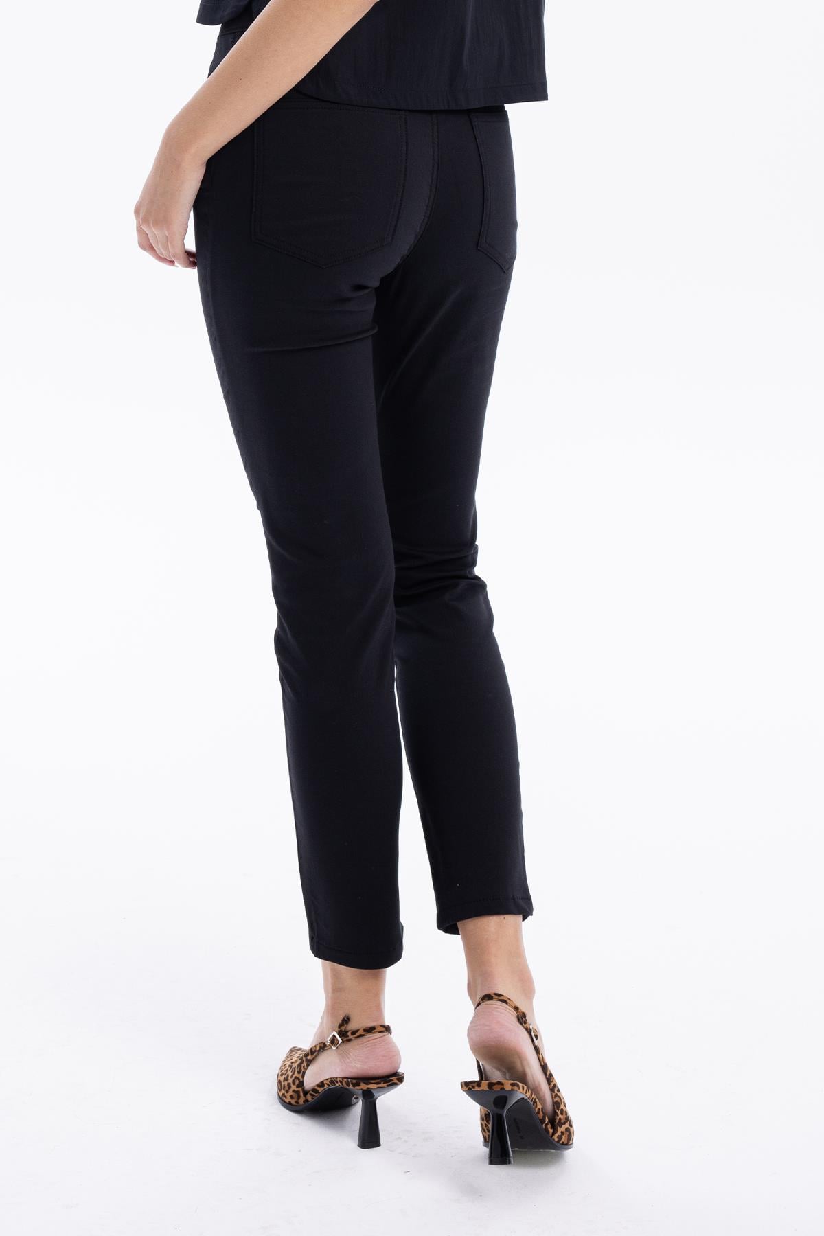 Basic 5 Cep Casual Slim Fit Kadın Dokuma Pantolon