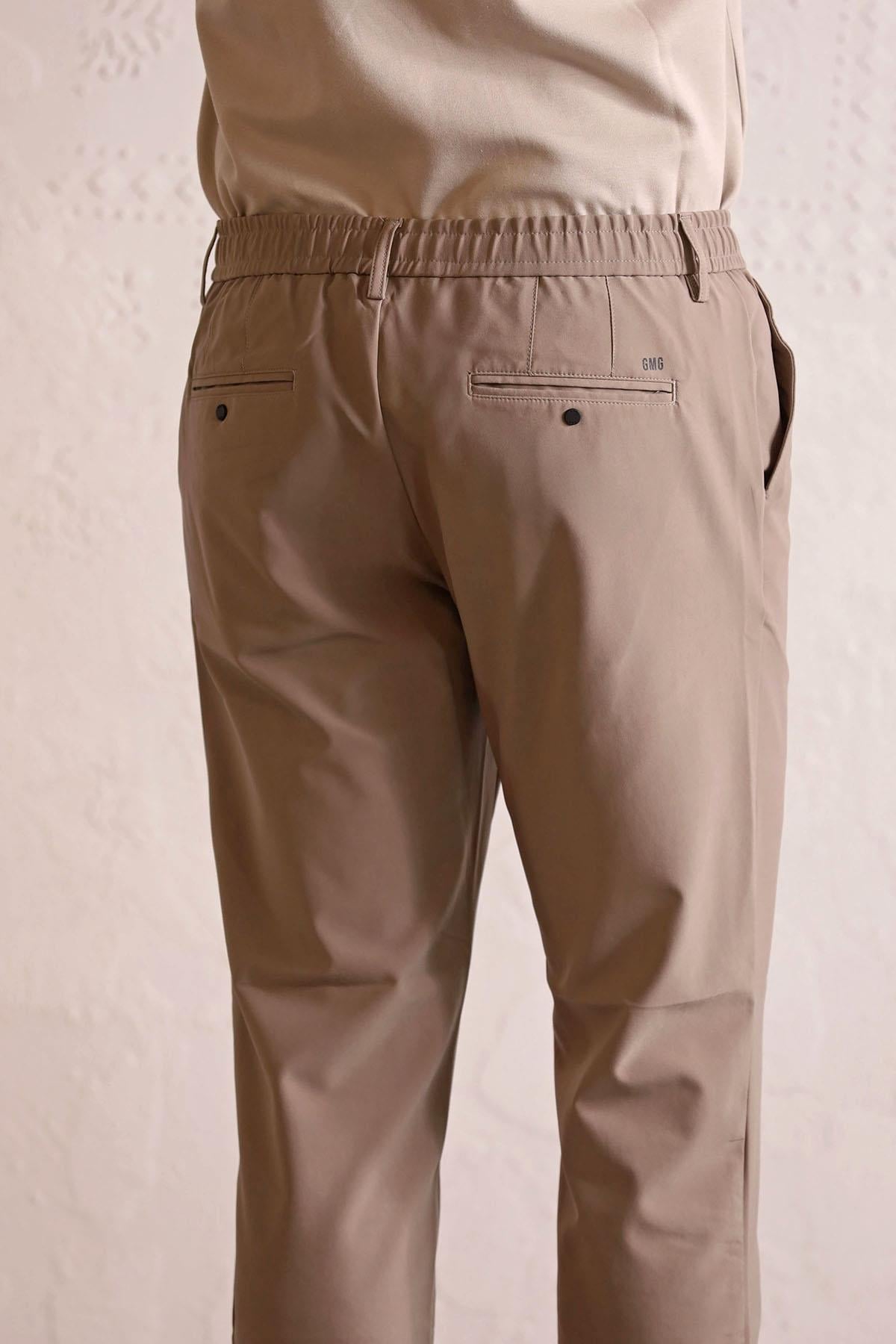 Beli Lastikli Arka Cepleri Çıtçıtlı Jogger Erkek Pantolon