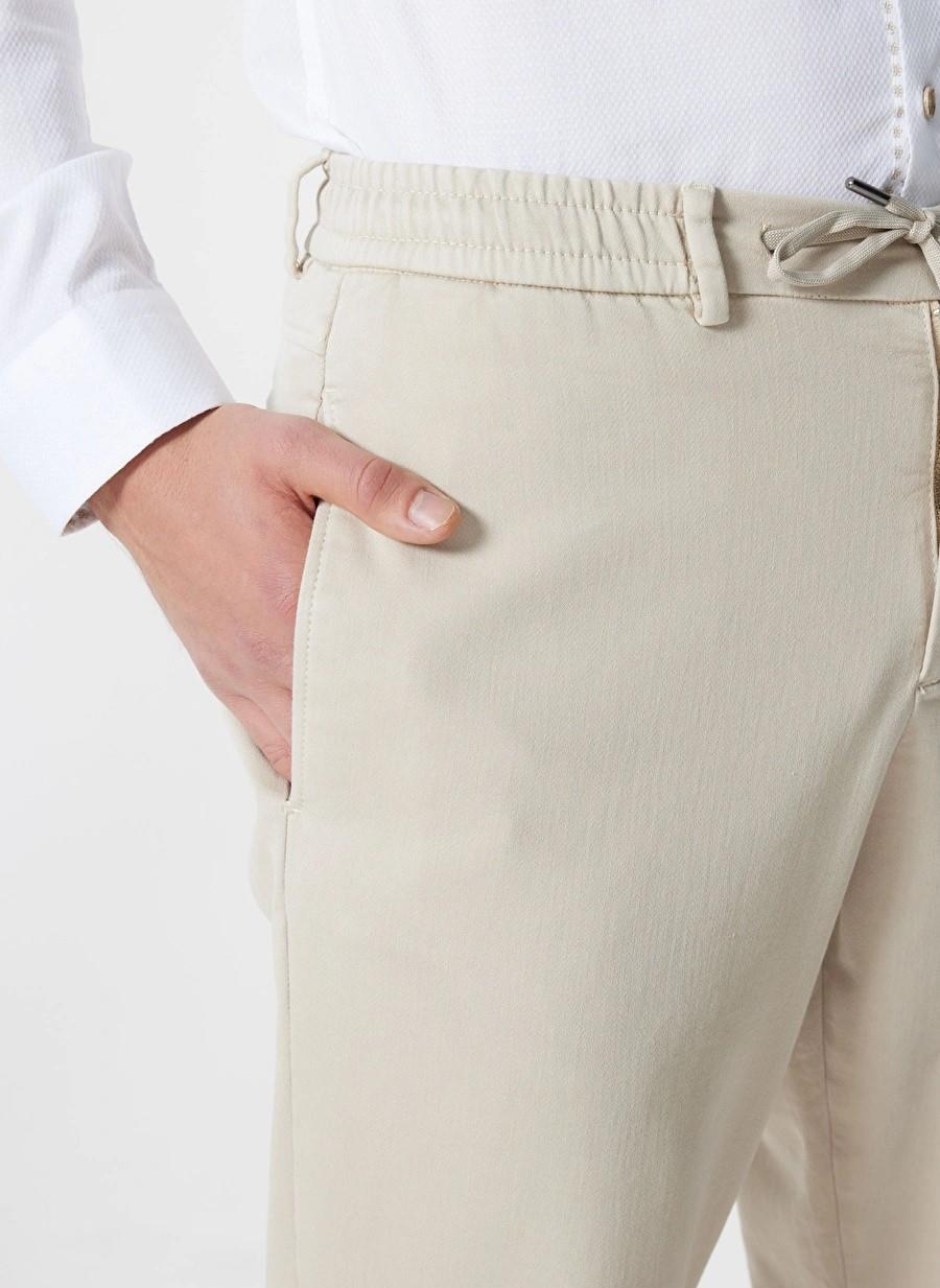 Beli Lastikli Arkası Çift Fleto Cepli Kordon Detaylı Jogger Erkek Pantolon