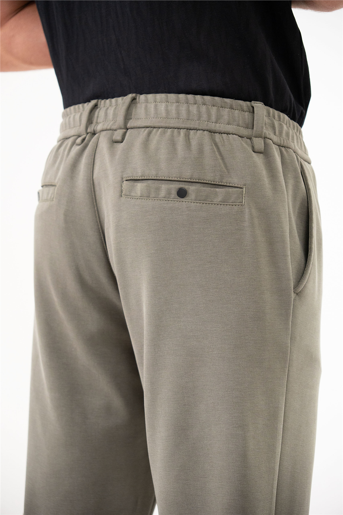 Beli Lastikli Arkası Çift Torba Cepli Jogger Erkek Pantolon