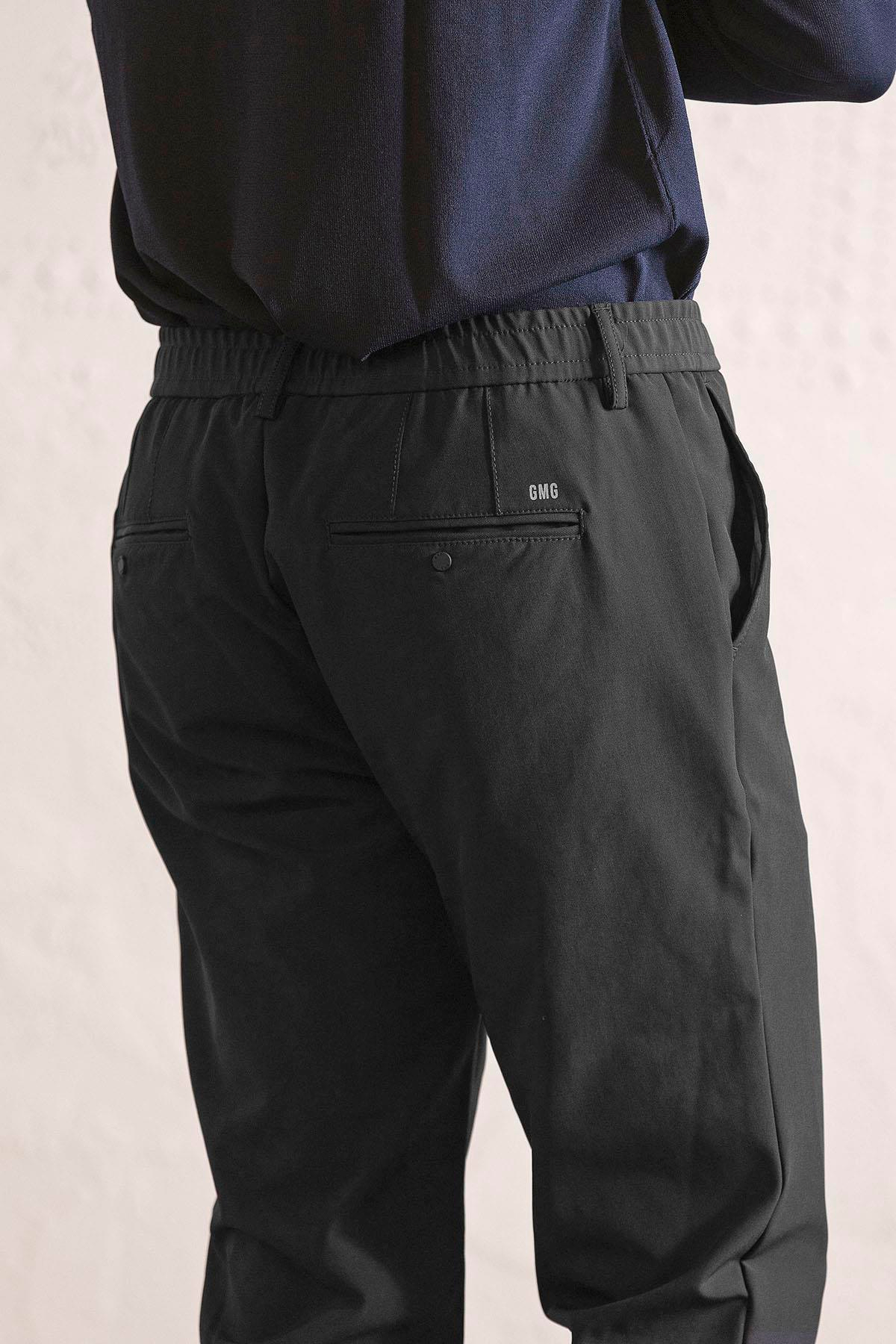 Beli Lastikli ve Bağcıklı Cepleri Çıtçıtlı Jogger Erkek Pantolon