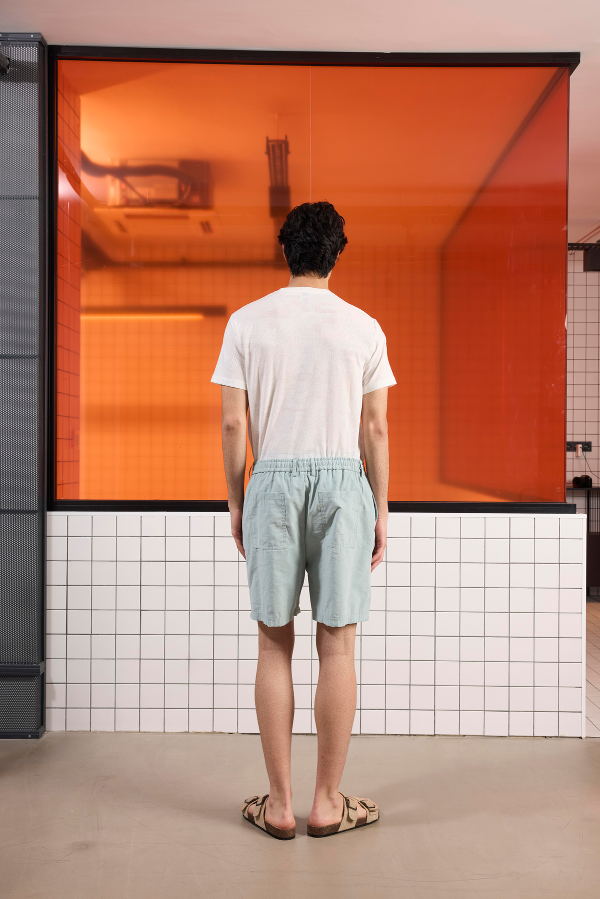 Beli Lastikli ve Bağcıklı Slim Fit Erkek Şort