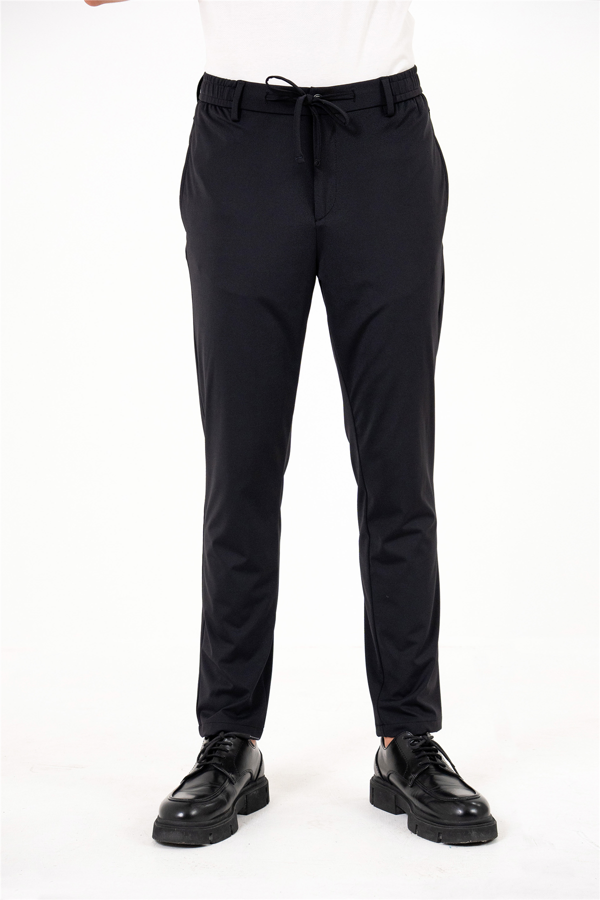 Beli Lastiklli Arkası Tek Fleto Jogger Erkek Pantolon