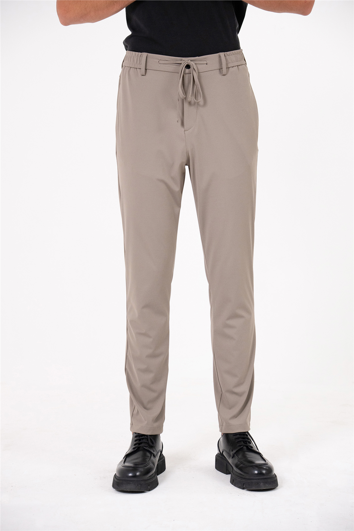 Beli Lastiklli Arkası Tek Fleto Jogger Erkek Pantolon