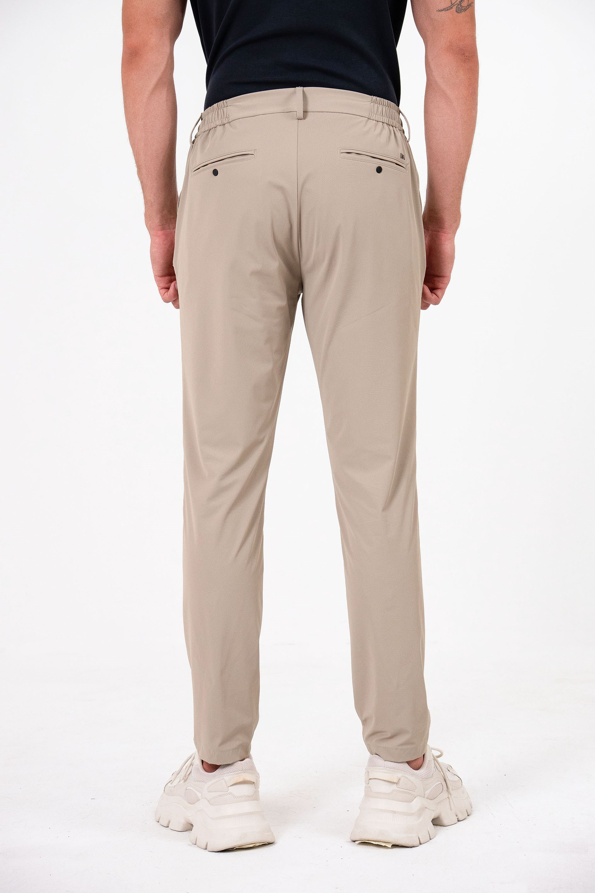 Beli Yarım Lastikli Arkası Çift Fleto Jogger Erkek Pantolon