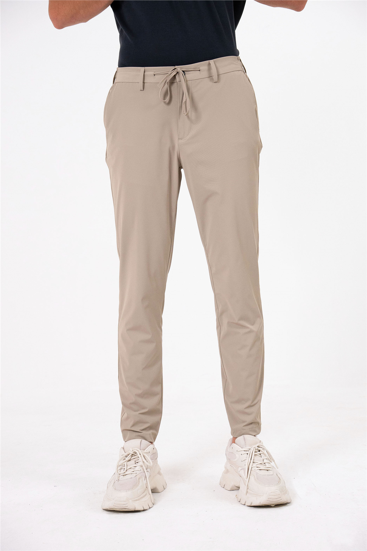 Beli Yarım Lastikli Arkası Çift Fleto Jogger Erkek Pantolon