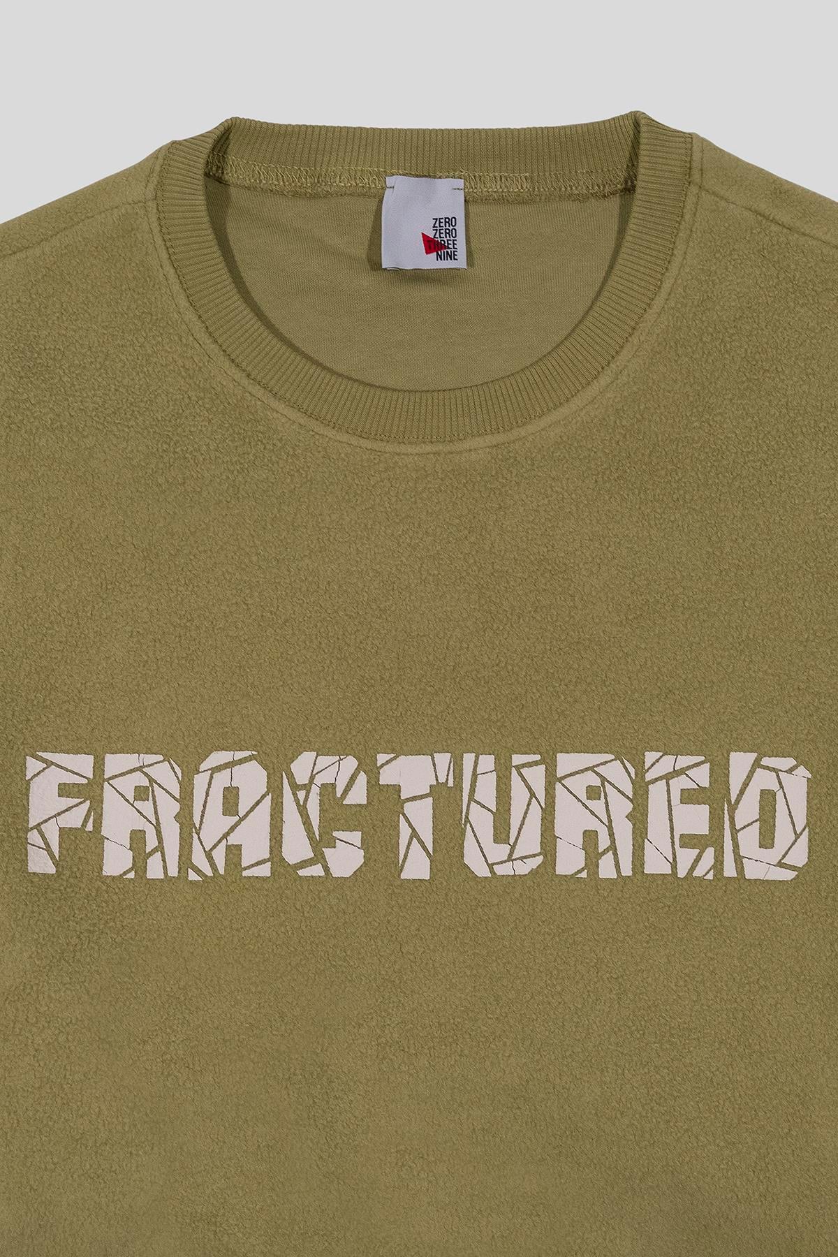 Bisiklet Yaka %100 Pamuk Oversize Kadın Sweatshirt