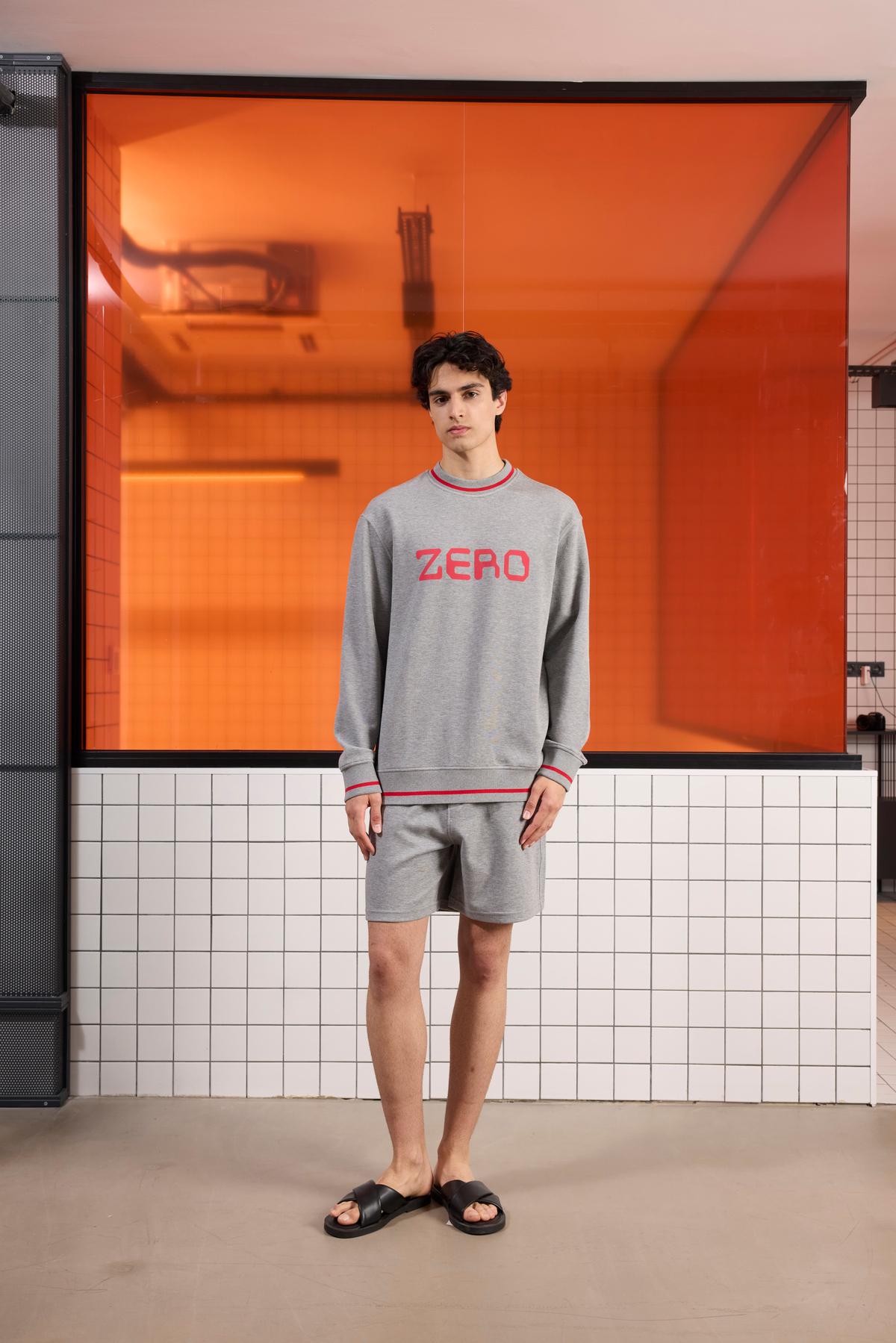 Bisiklet Yaka Baskı Detaylı Regular Fit Erkek Sweatshirt