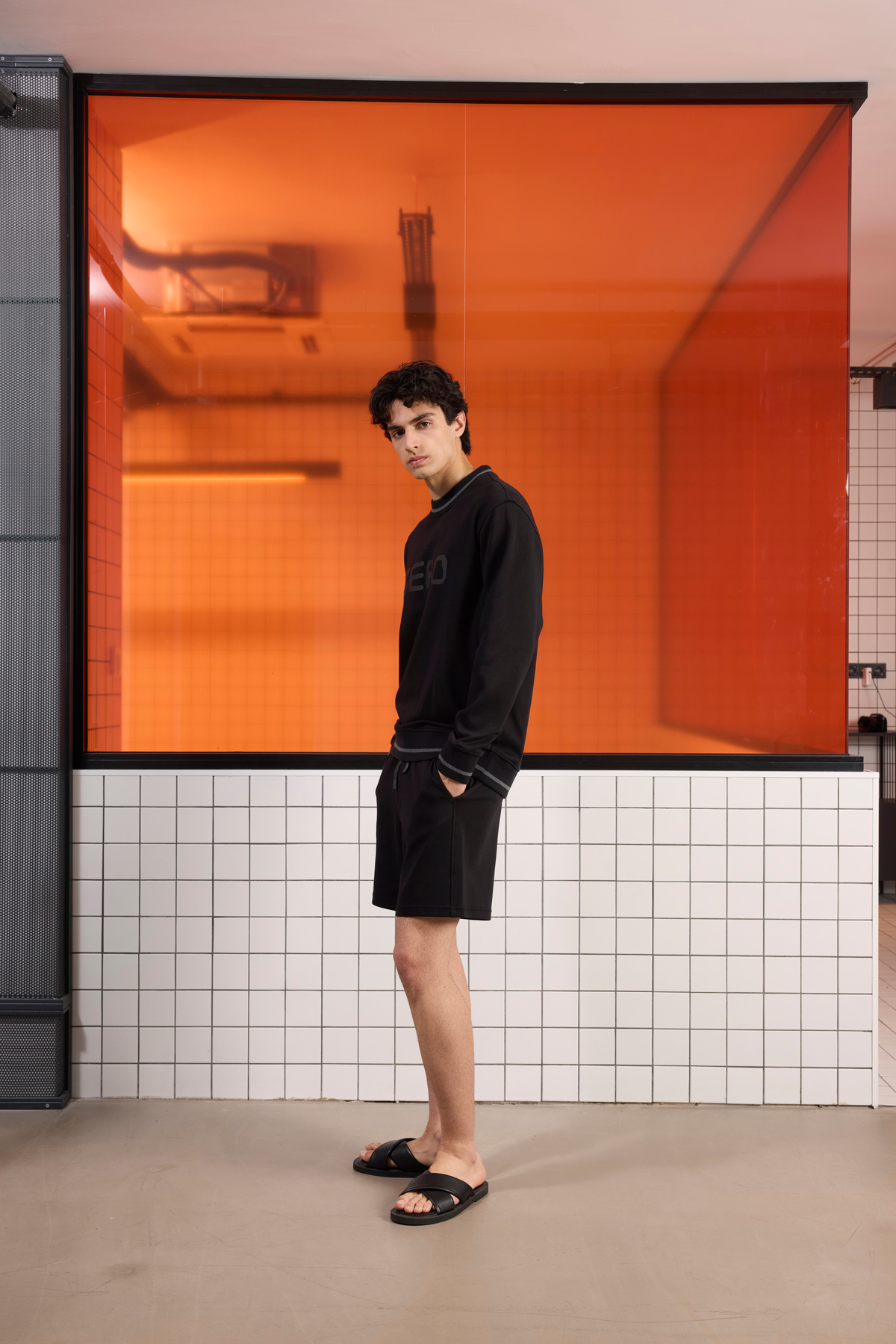 Bisiklet Yaka Baskı Detaylı Regular Fit Erkek Sweatshirt