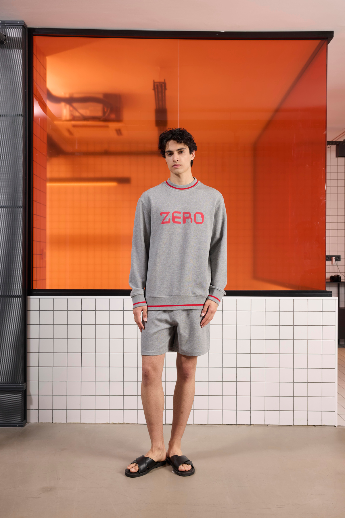 Bisiklet Yaka Baskı Detaylı Regular Fit Erkek Sweatshirt