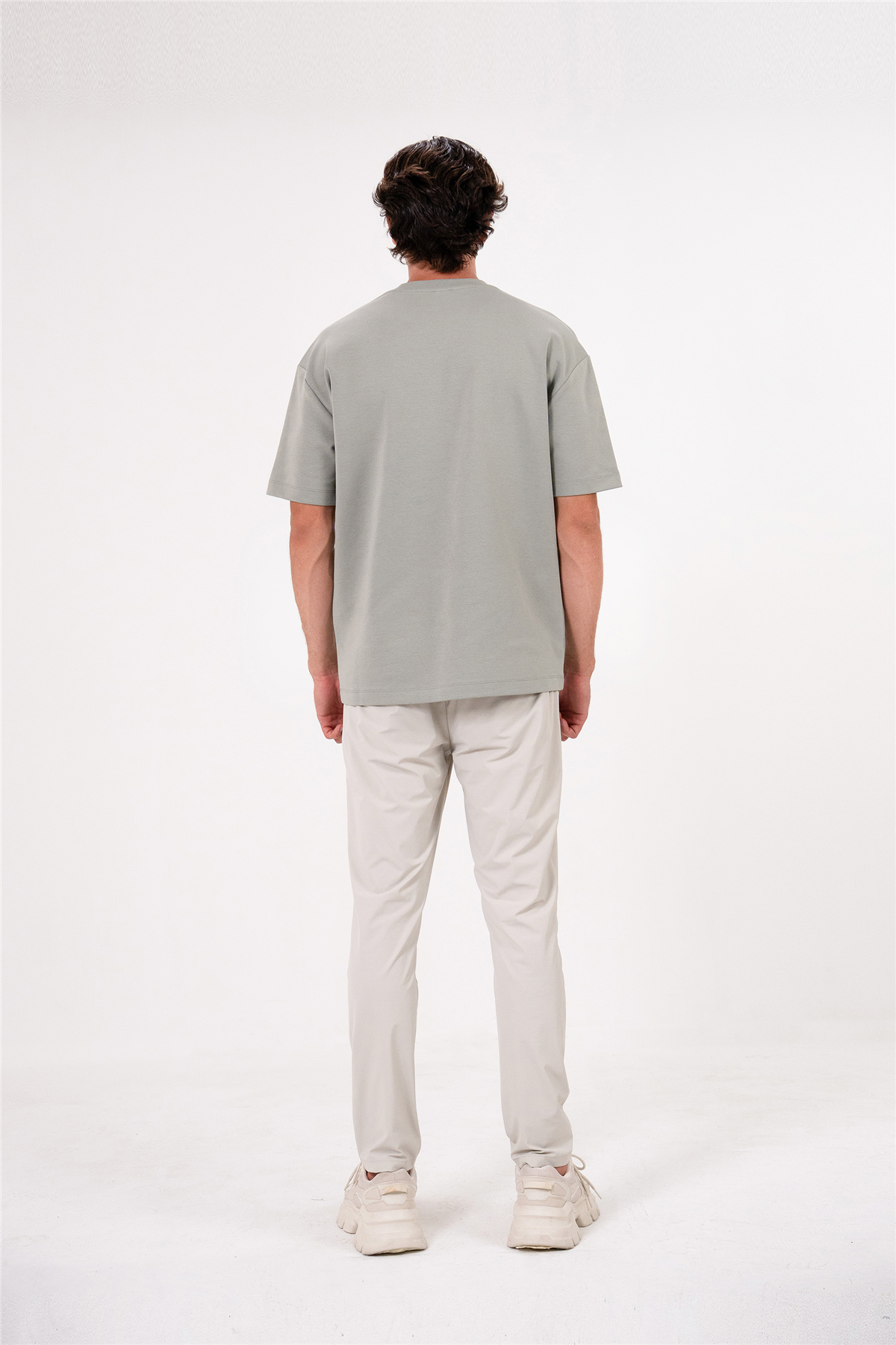 Bisiklet Yaka Baskılı Erkek T-shirt