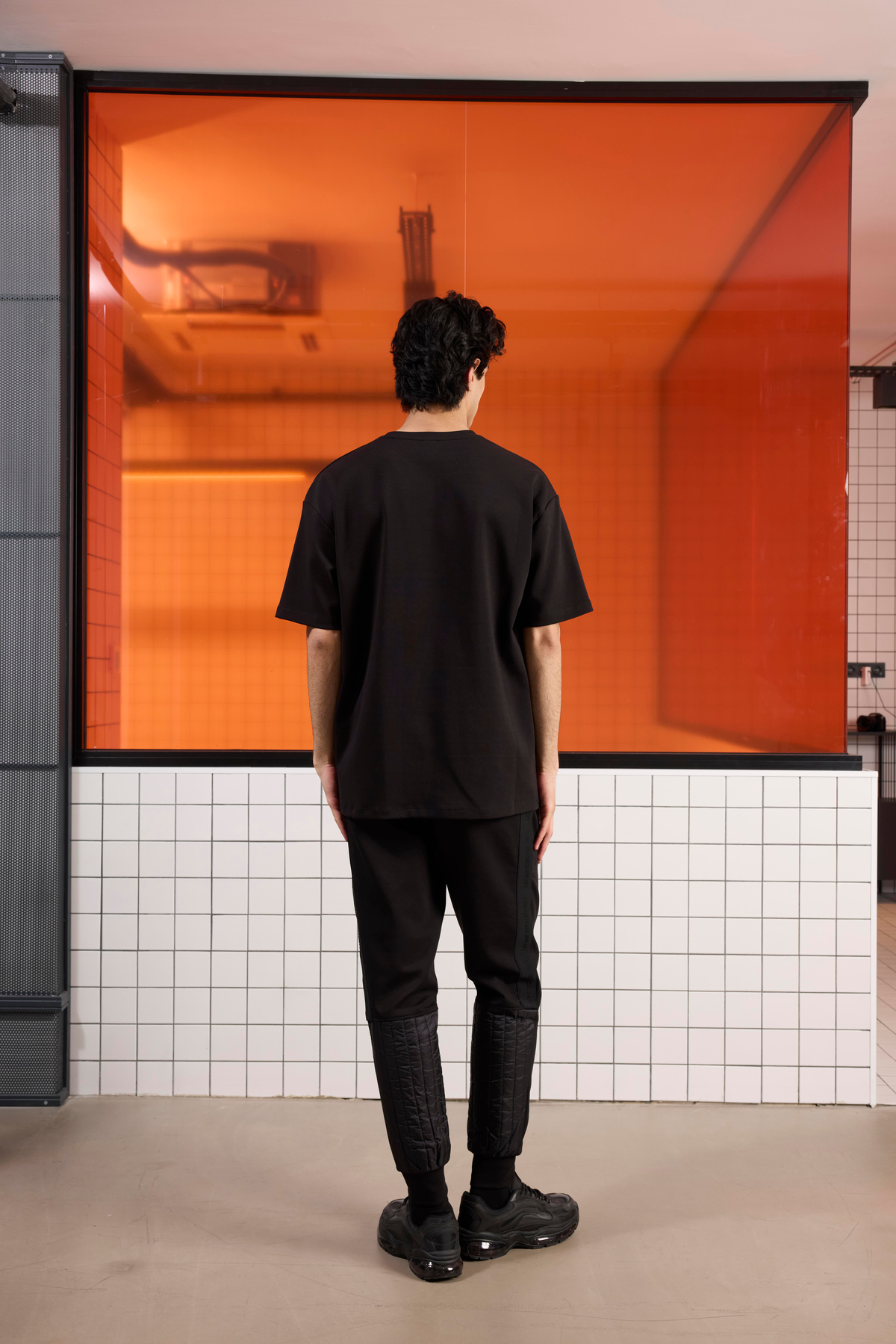 Bisiklet Yaka Cep Detaylı Oversize Erkek T-shirt