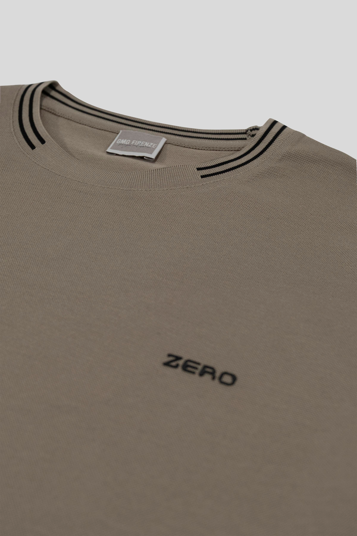Bisiklet Yaka Çizgi Detaylı Pike T-shirt