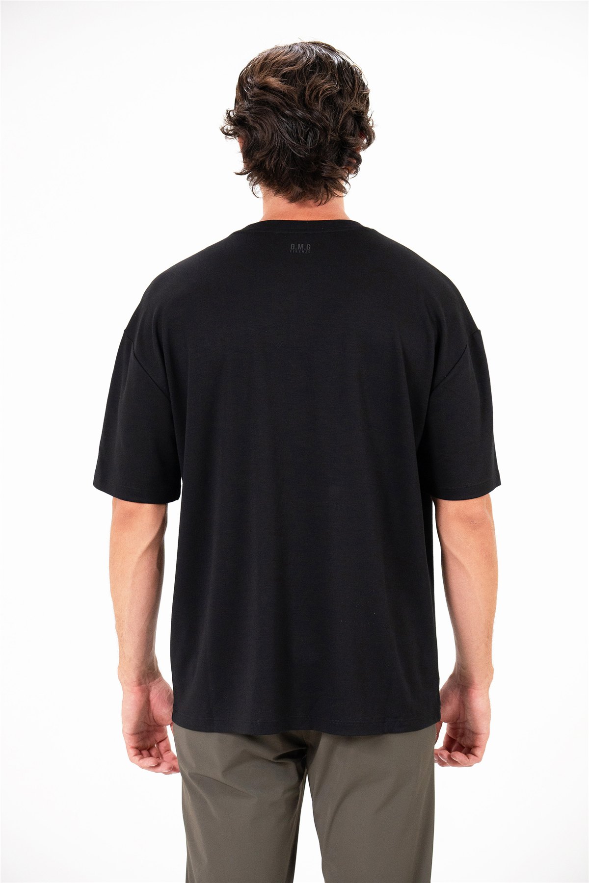 Bisiklet Yaka Garni Cepli Cep Altı Baskılı Erkek T-shirt