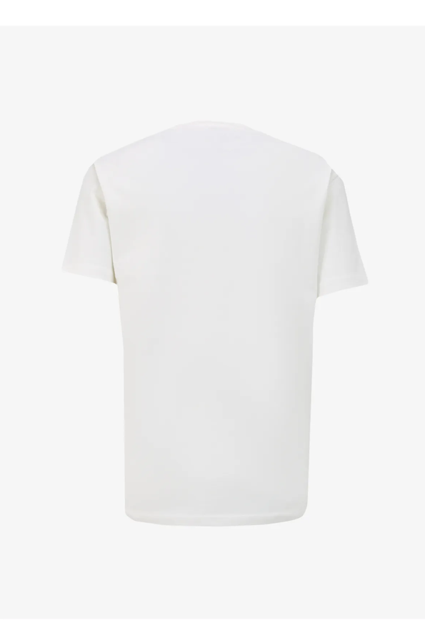 Bisiklet Yaka Göğsü Baskılı %100 Pamuk Oversize Erkek T-shirt