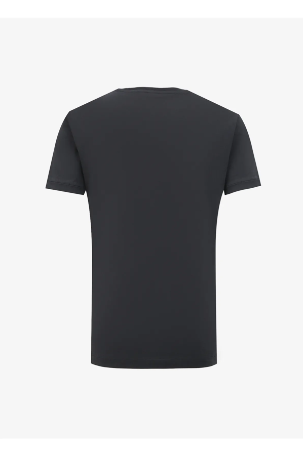 Bisiklet Yaka Kol Ucu Duble %100 Pamuk Slim Fit Erkek T-shirt