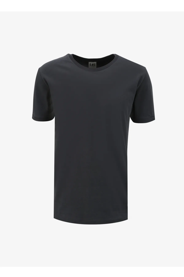 Bisiklet Yaka Kol Ucu Duble %100 Pamuk Slim Fit Erkek T-shirt