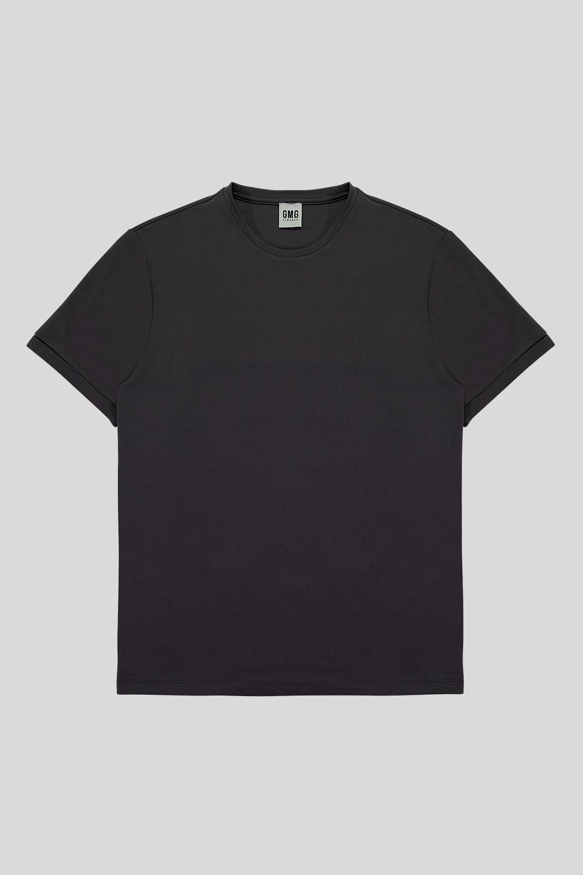 Bisiklet Yaka Kol Ucu Duble Modal Erkek T-shirt