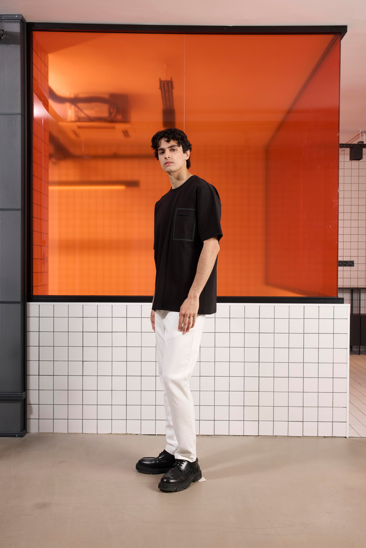 Bisiklet Yaka Oversize Erkek T-shirt