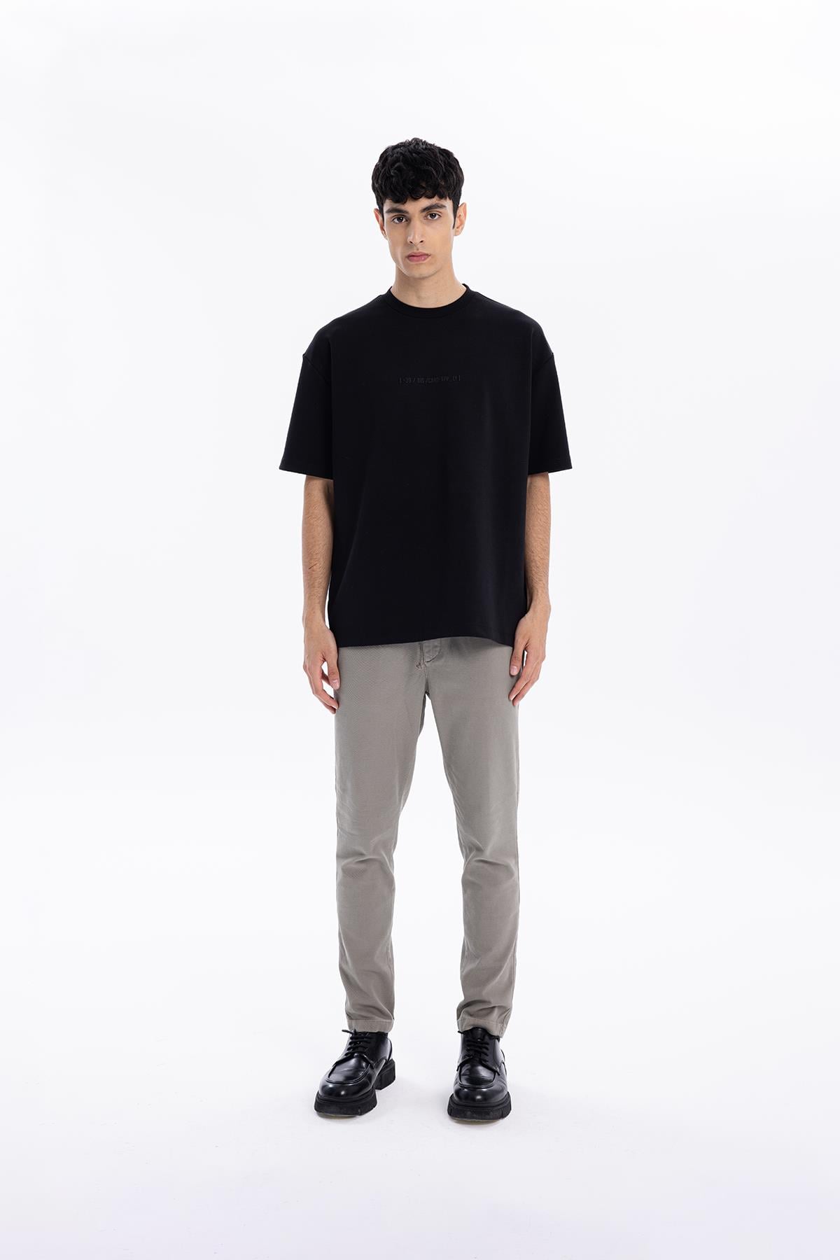 Bisiklet Yaka Oversize Kamuflaj Erkek T-shirt