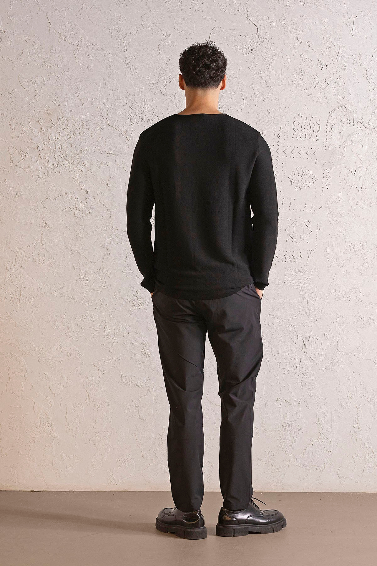Bisiklet Yaka Slim Fit Erkek Kazak