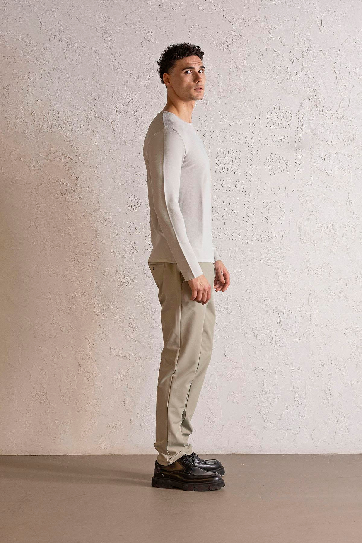 Bisiklet Yaka Slim Fit Erkek Kazak