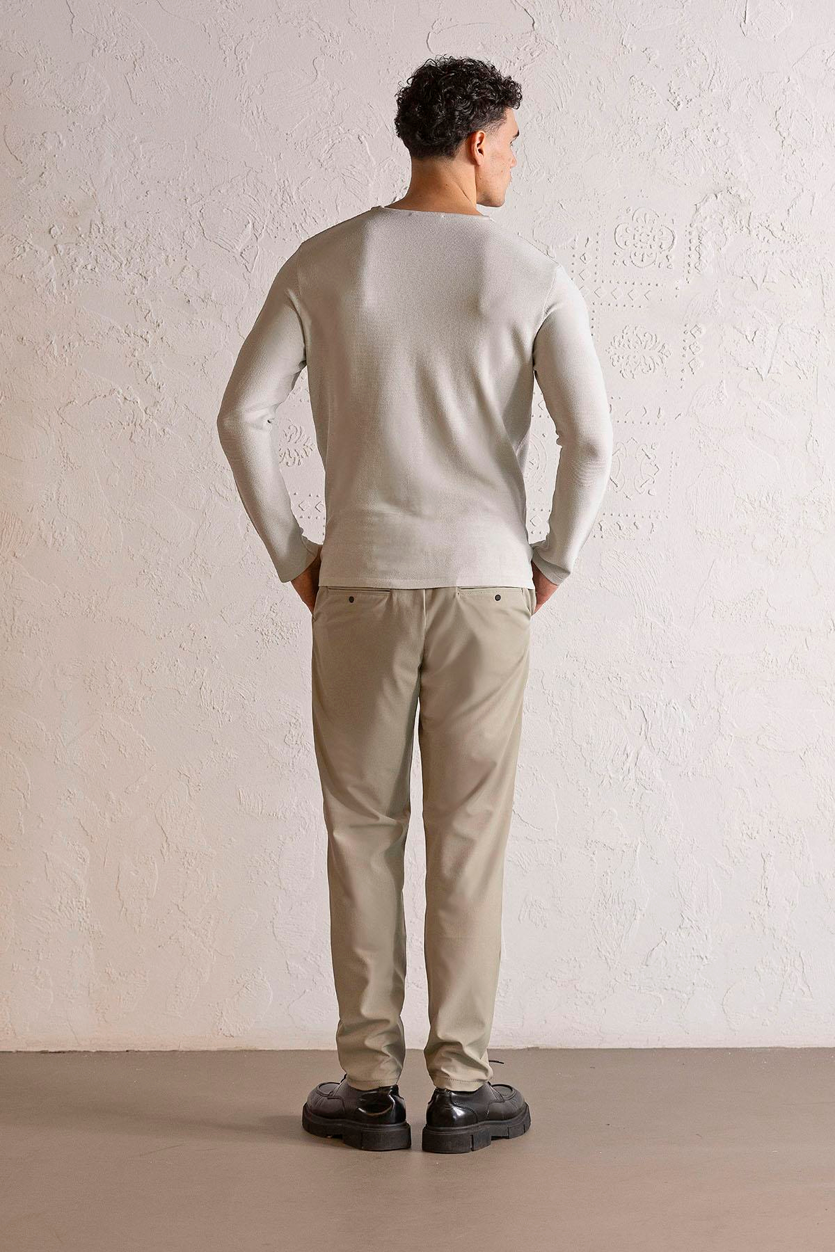 Bisiklet Yaka Slim Fit Erkek Kazak