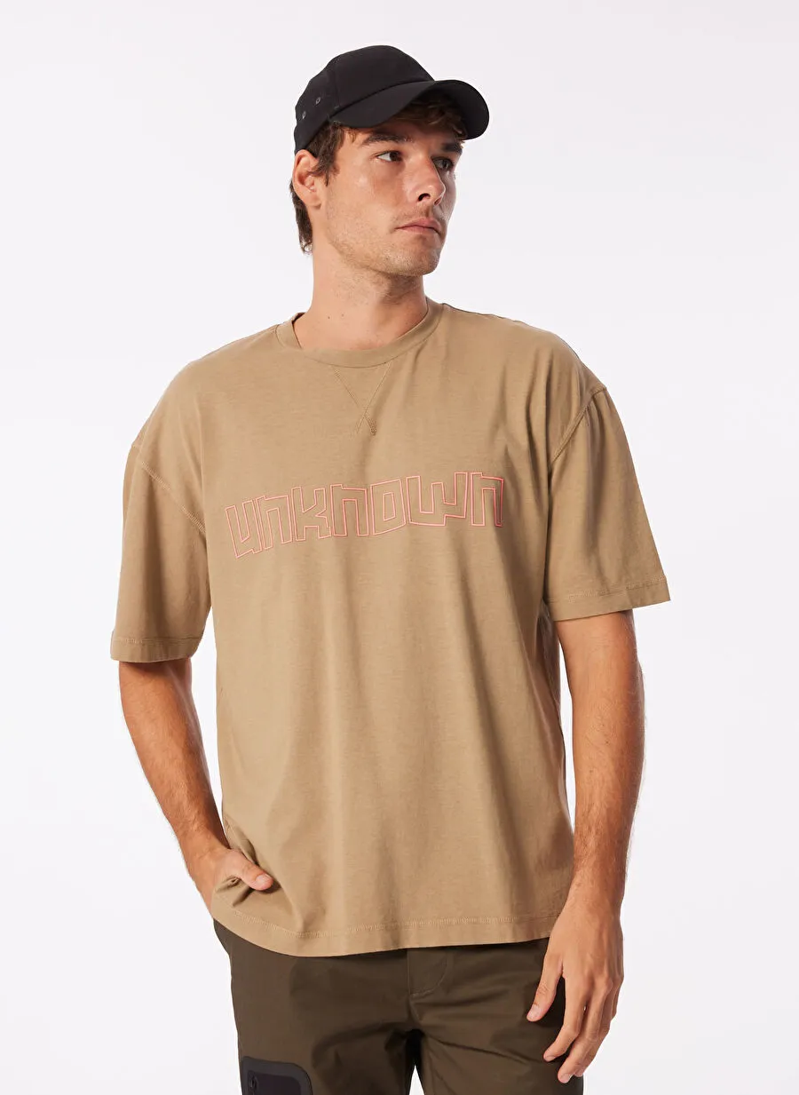 Bisiklet Yaka Tasarım Detaylı Erkek T-shirt