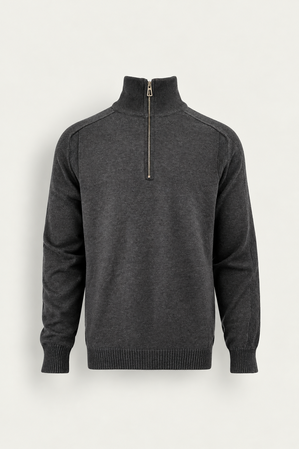 Fermuarlı Dik Yaka Slim Fit Erkek Triko Kazak