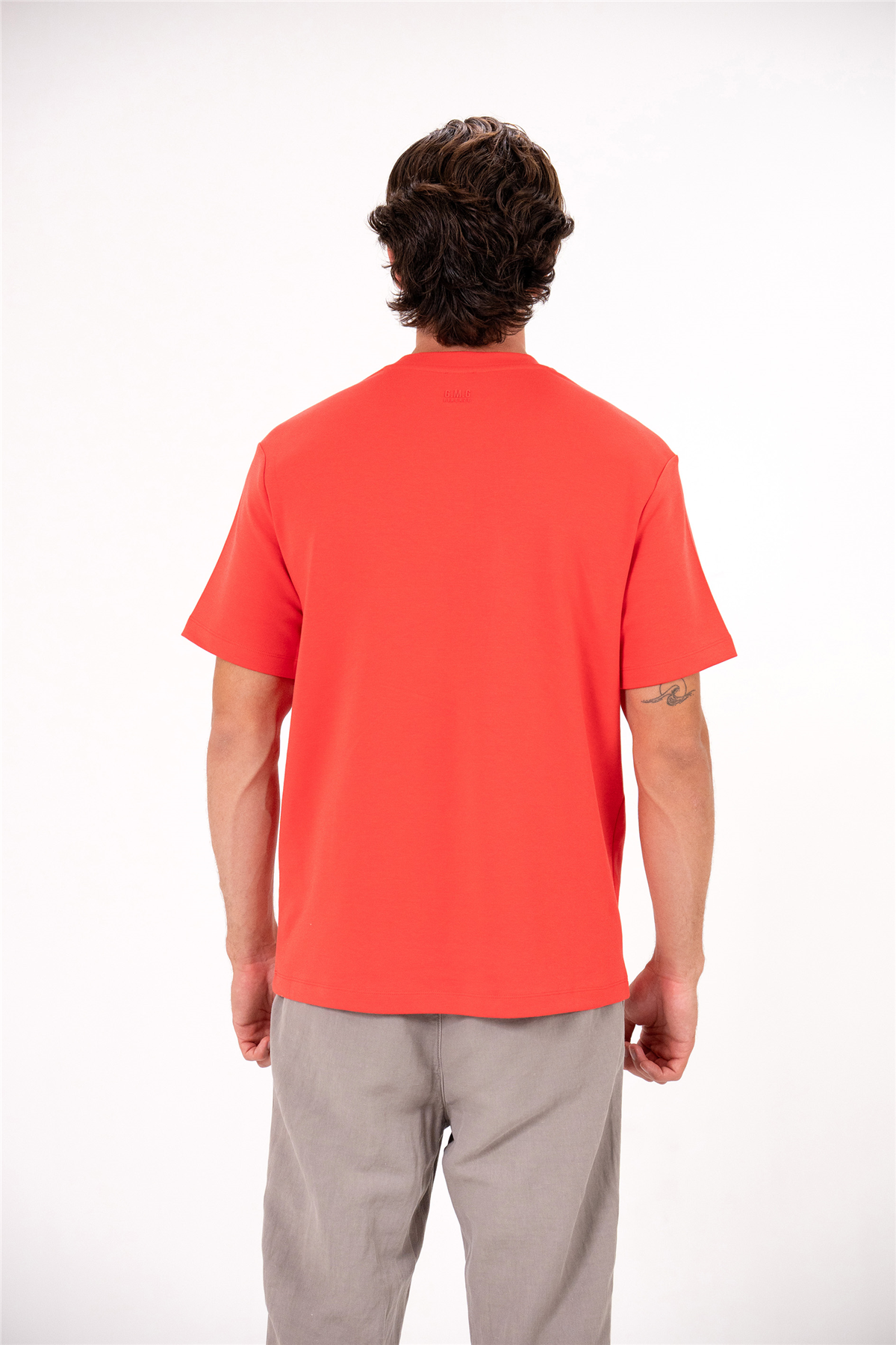 Gmg ve Kalp Baskılı Bisiklet Yaka Erkek T-shirt