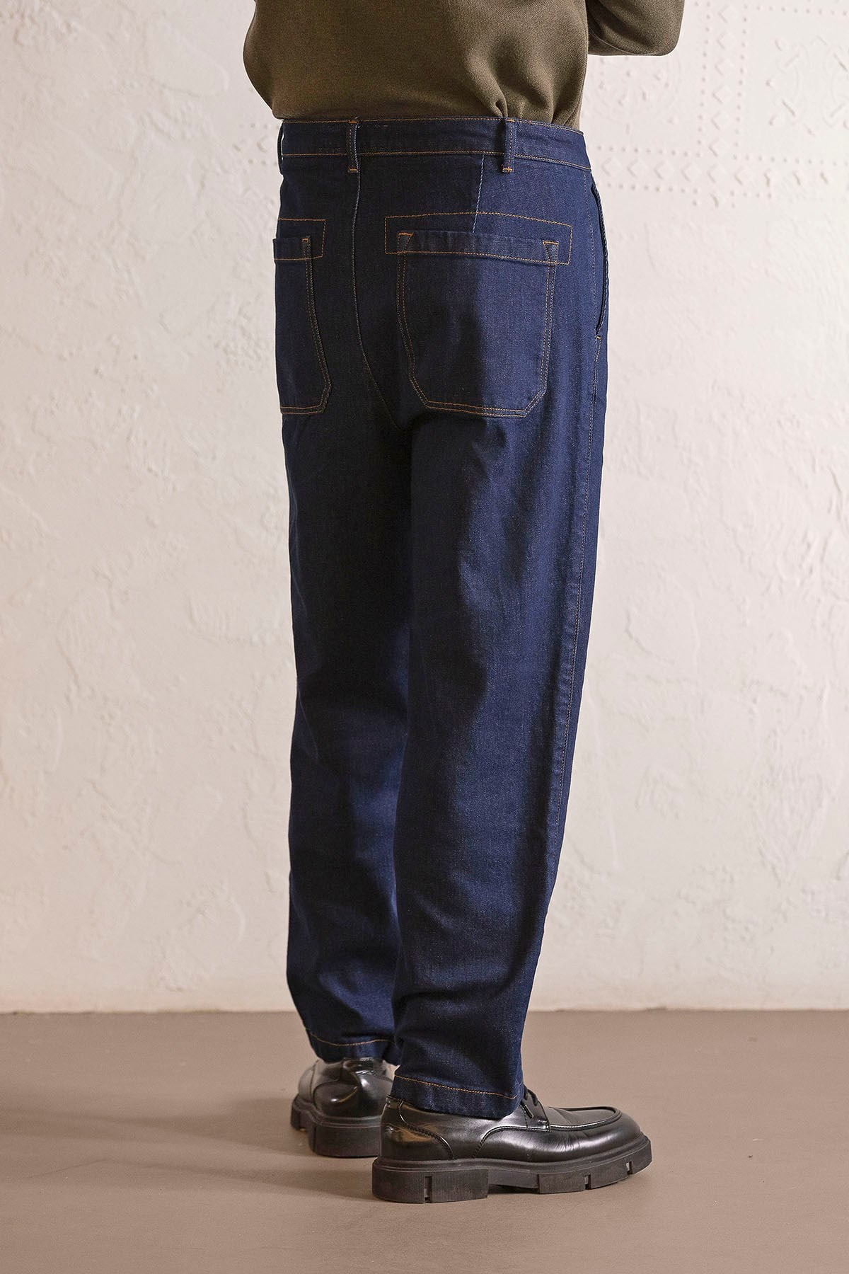 Gusto Detaylı Baggy Fit Denim Erkek Pantolon
