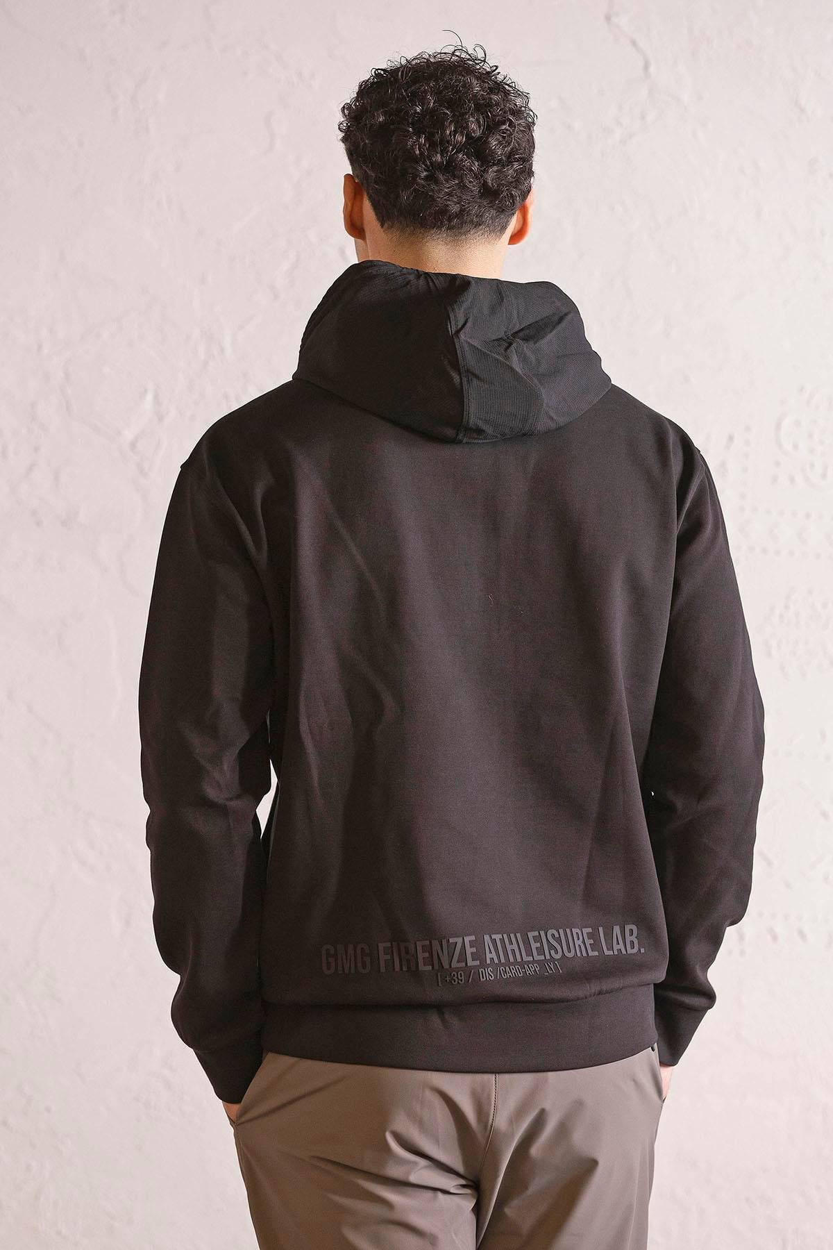 Kapüşonlu Fermuar ve Çıtçıt Detaylı Garnili Erkek Sweatshirt