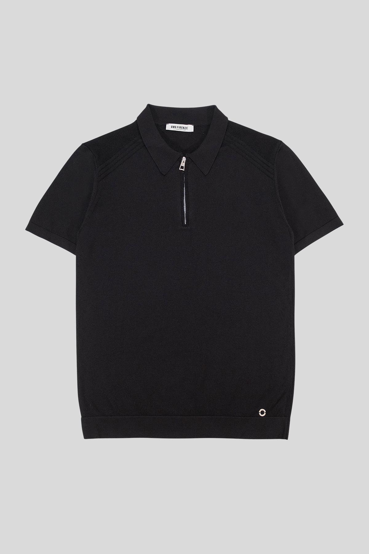 Polo Yaka Fermuarlı Slim Fit Triko Erkek Kazak