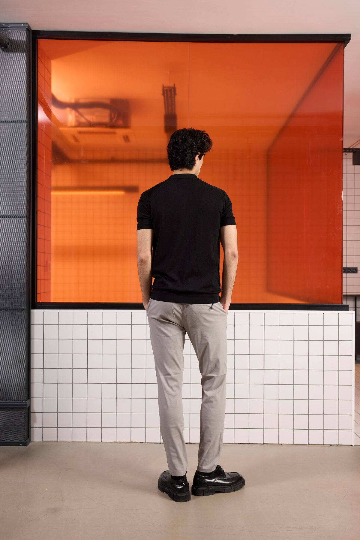 Polo Yaka Fermuarlı Slim Fit Triko Erkek Kazak