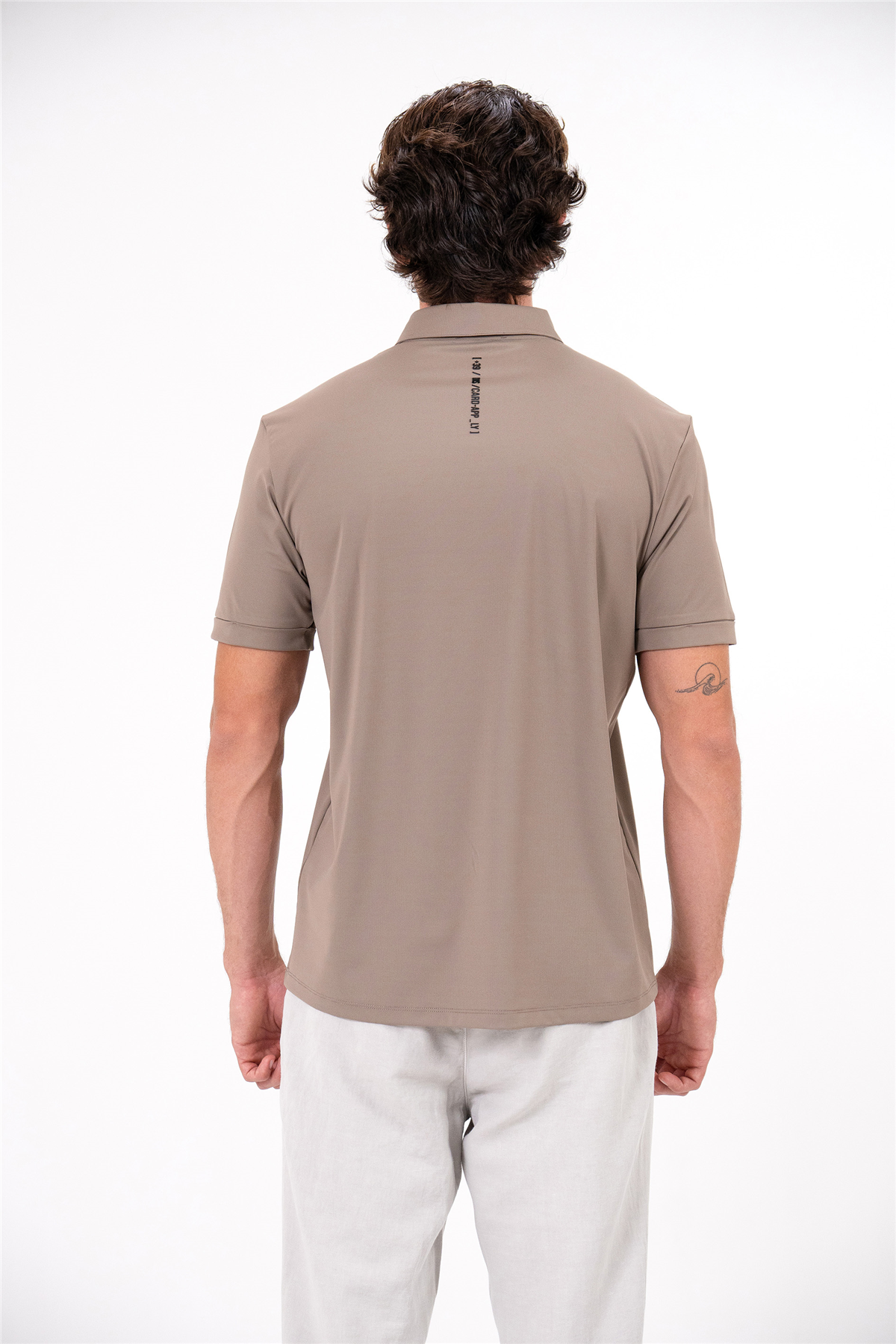 Polo Yaka Sol Göğsü Baskılı Erkek T-shirt
