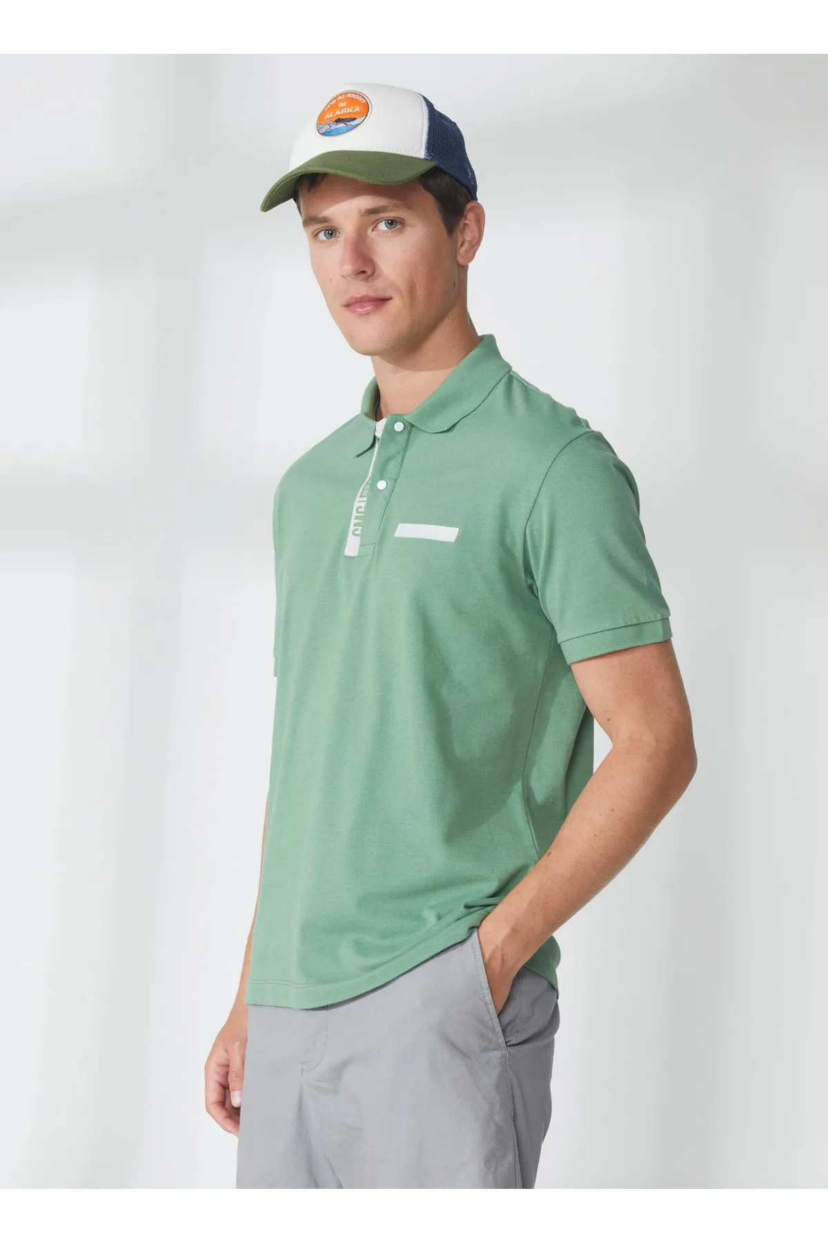 Polo Yaka %100 Pamuk Slim Fit Erkek T-shirt