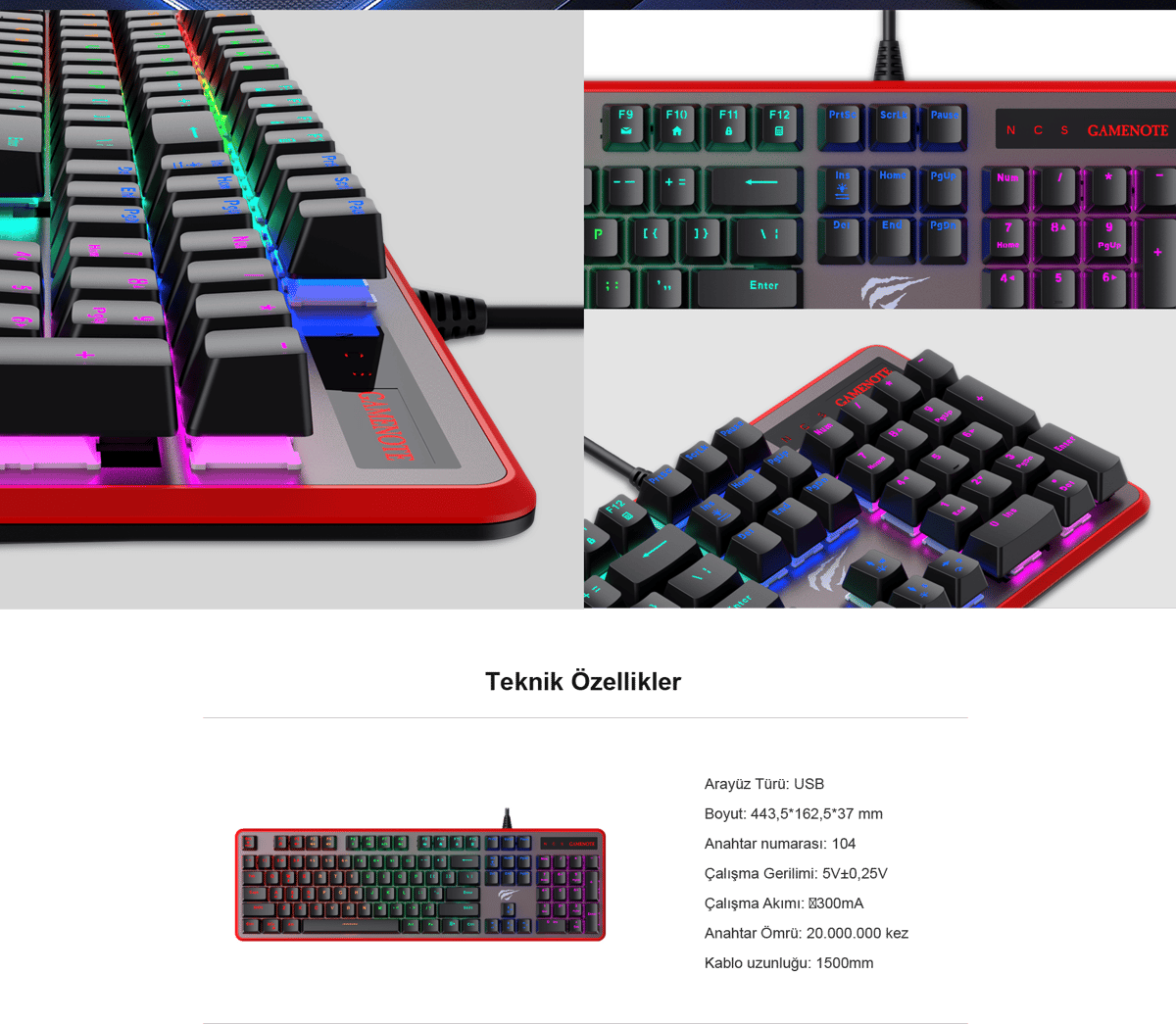 Havit Gamenote KB870L