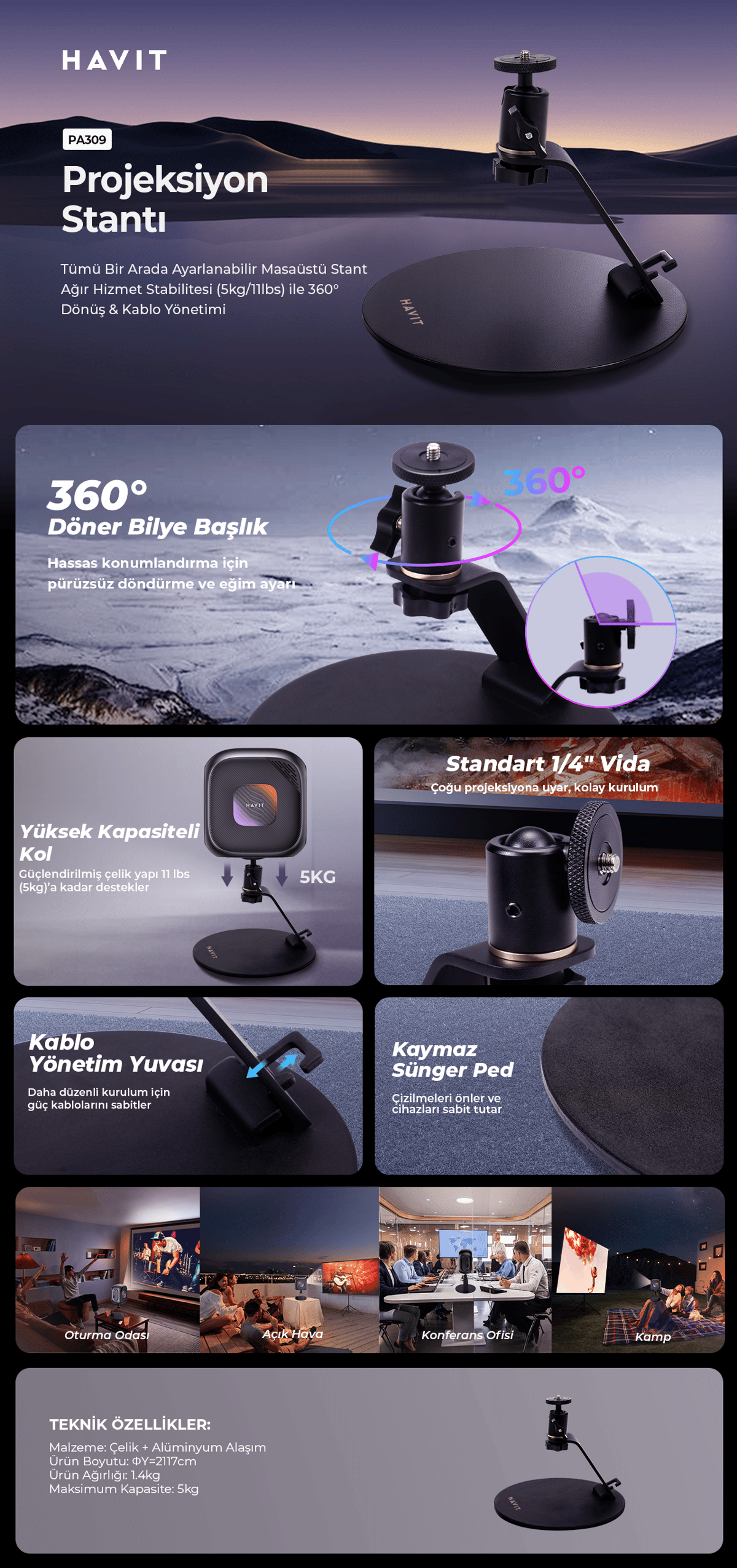 Havit PA309 Projeksiyon Stant�