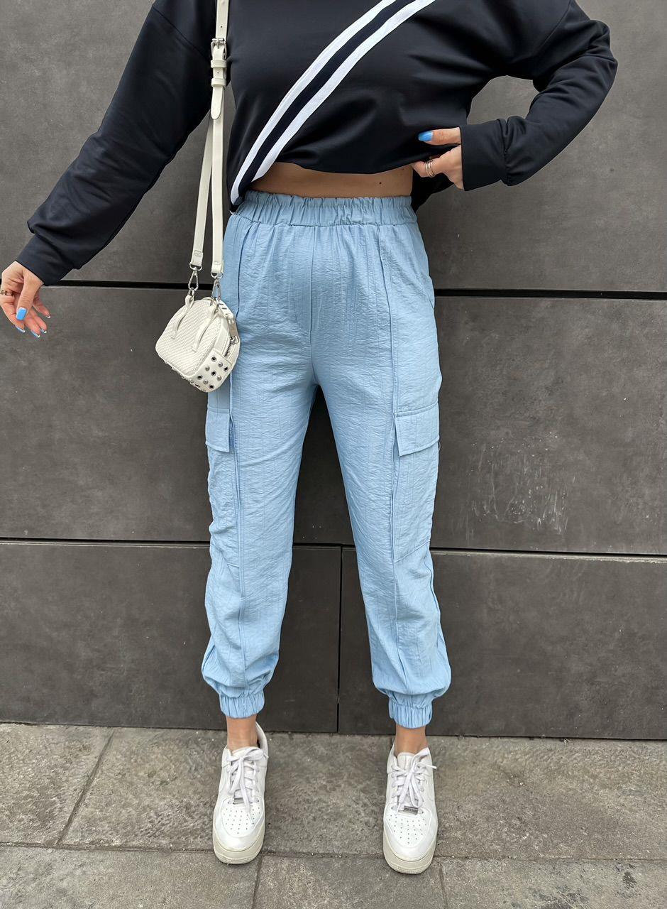 Bebe Mavisi Kargo Paraşüt Pantolon