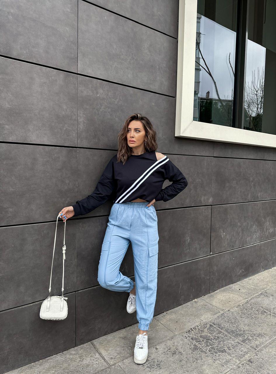 Bebe Mavisi Kargo Paraşüt Pantolon