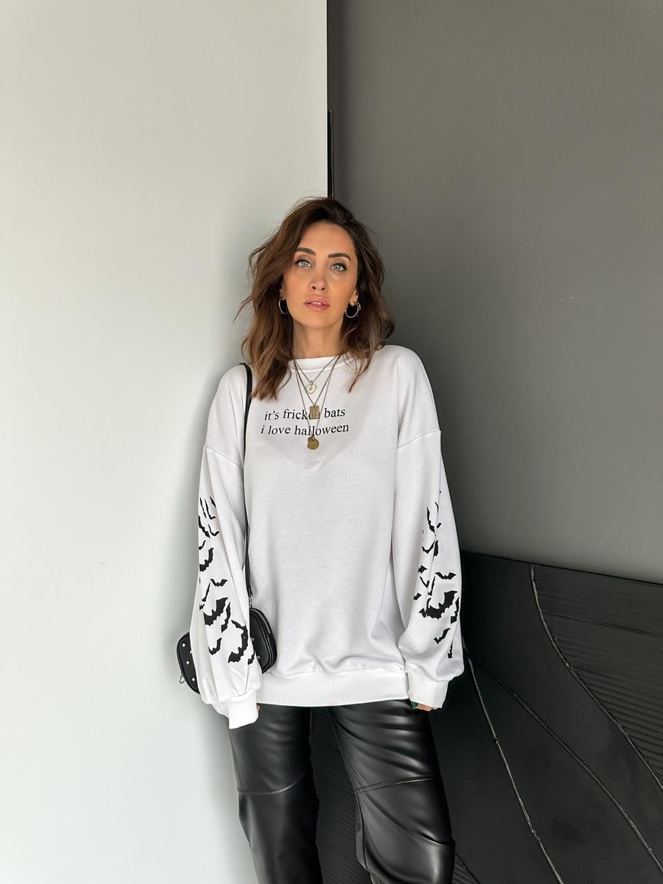 Beyaz Halloween Sweatshirt
