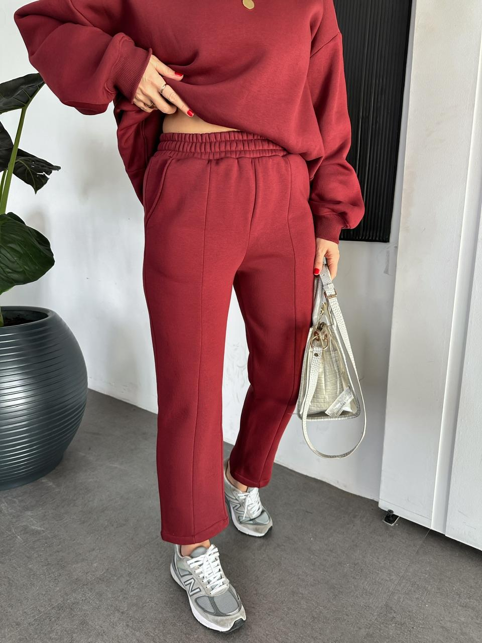 Bordo Bisiklet Yaka Salaş Basic Takım
