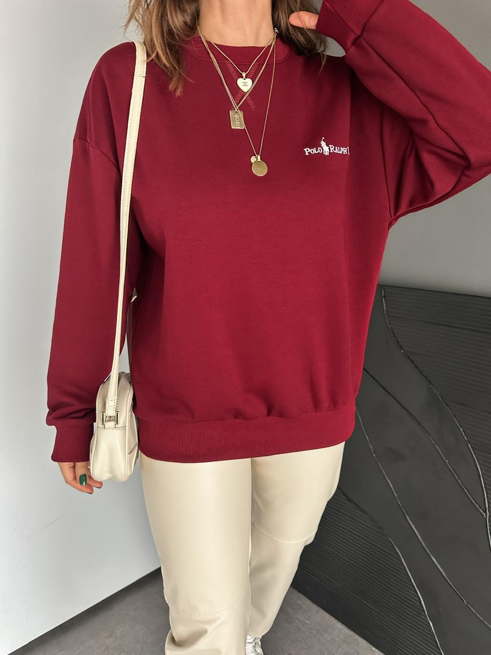 Bordo Polo Basic Sweatshirt