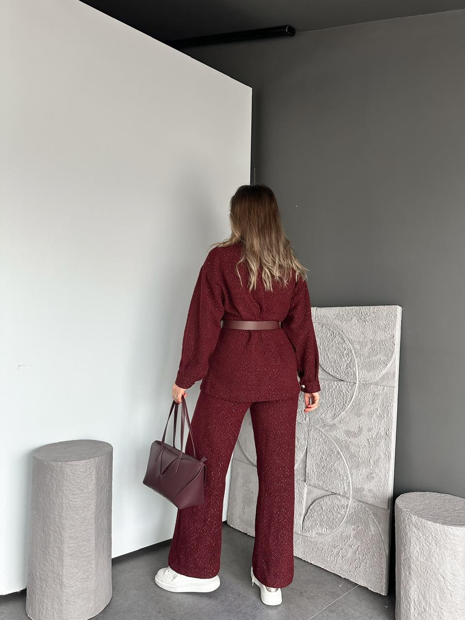 Bordo Simli Marka Model Tüvit Takım