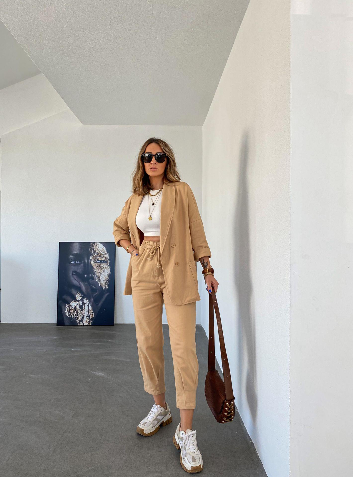 Camel Pensli Gabardin Pantolon